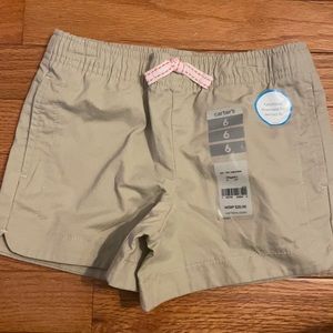 NWT Carter’s Girls Khaki Shorts